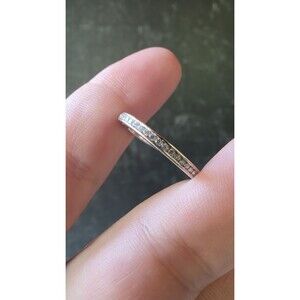 925 Sterling Silver CZ Ring Size US 8.5 Vintage READ Description